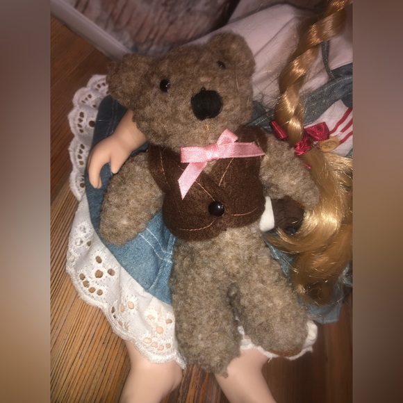 Emma Down By the River Doll W Teddy Bear & Porcelain Stuffed Heritage Collection - Picture 6 of 9